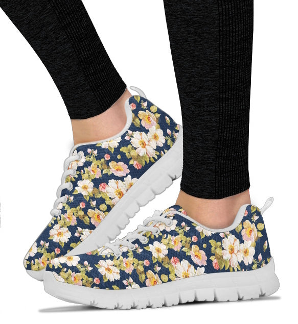 Spring Flowers Women's Athletic Sneakers