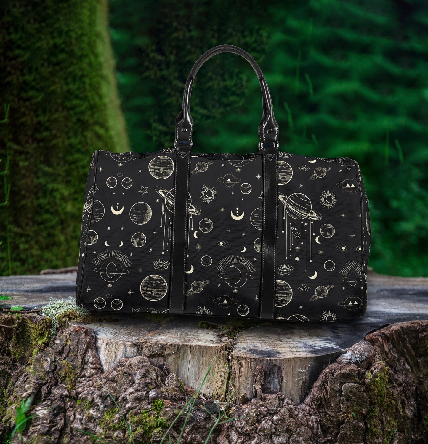 Moon Phases Abstract Women's Travel Bag