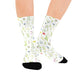 watercolor wildflowers women's crew socks – Sole Design Studio