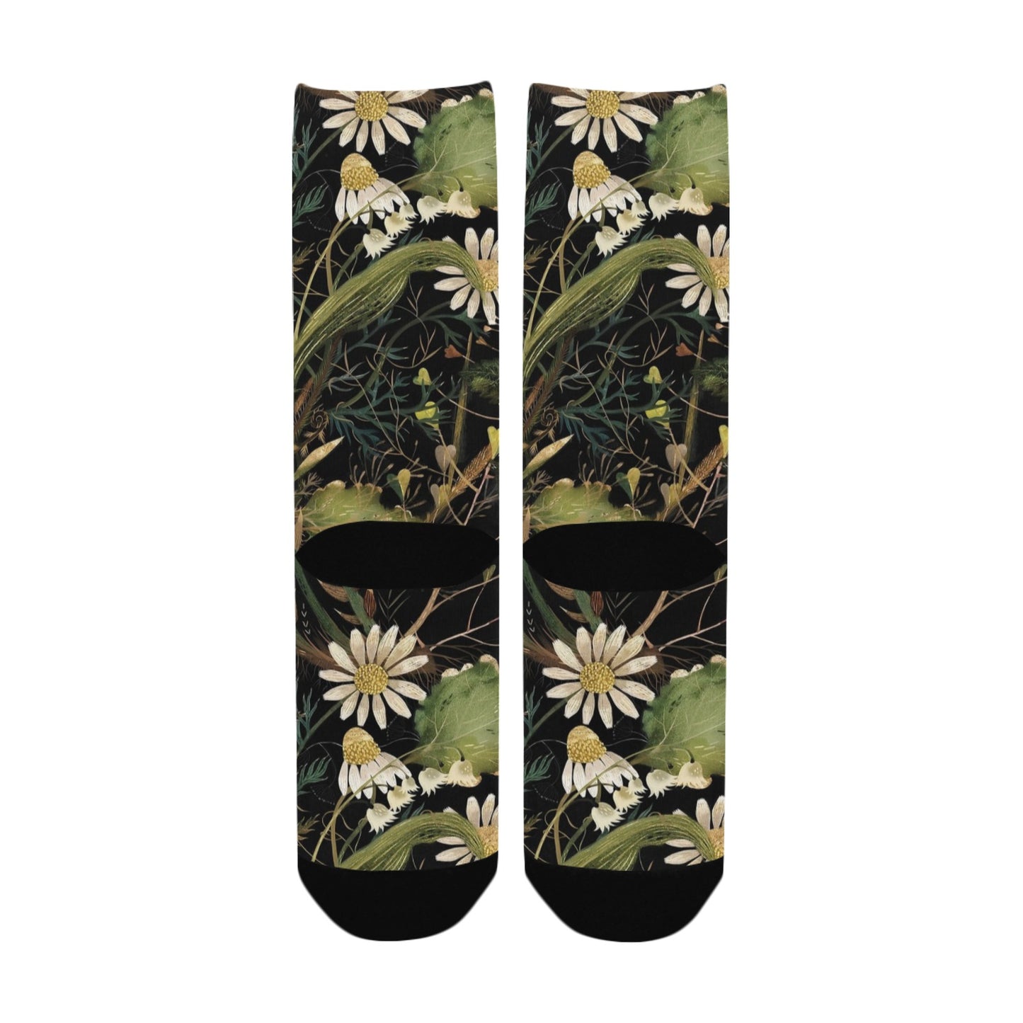 wild bloom daisy women's crew socks – Sole Design Studio