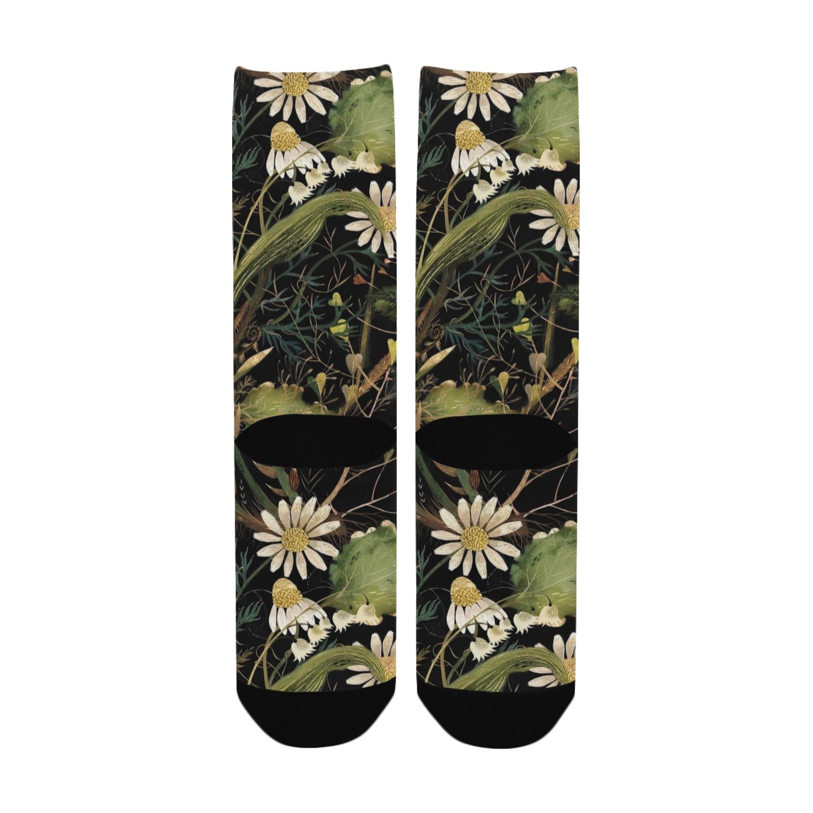wild bloom daisy women's crew socks – Sole Design Studio