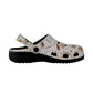 Tiny Bloom Watercolor Butterfly Women's Clogs Style Black Sole