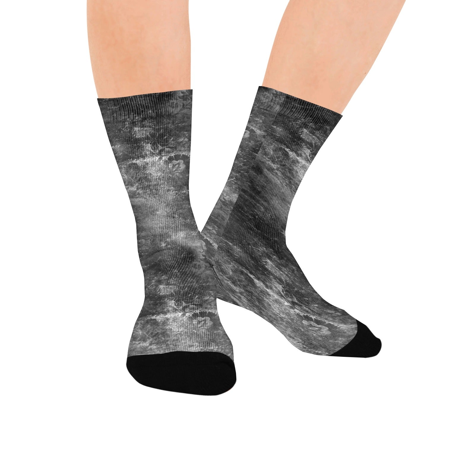 seamless distressed black women's crew socks – Sole Design Studio