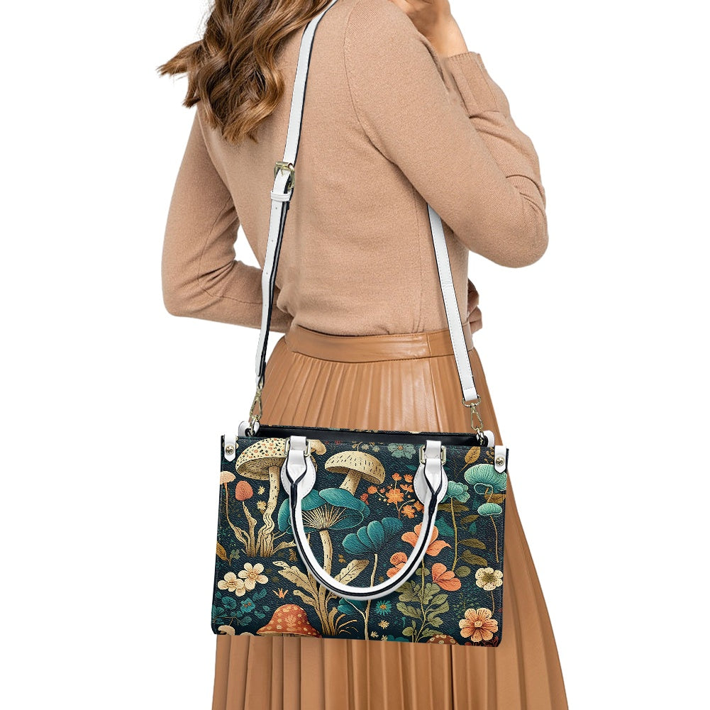 Mystical Mushroom Boho Women's Vegan Leather Handbag