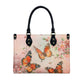 Watercolor Spring Butterfly Women's Vegan Leather Handbag