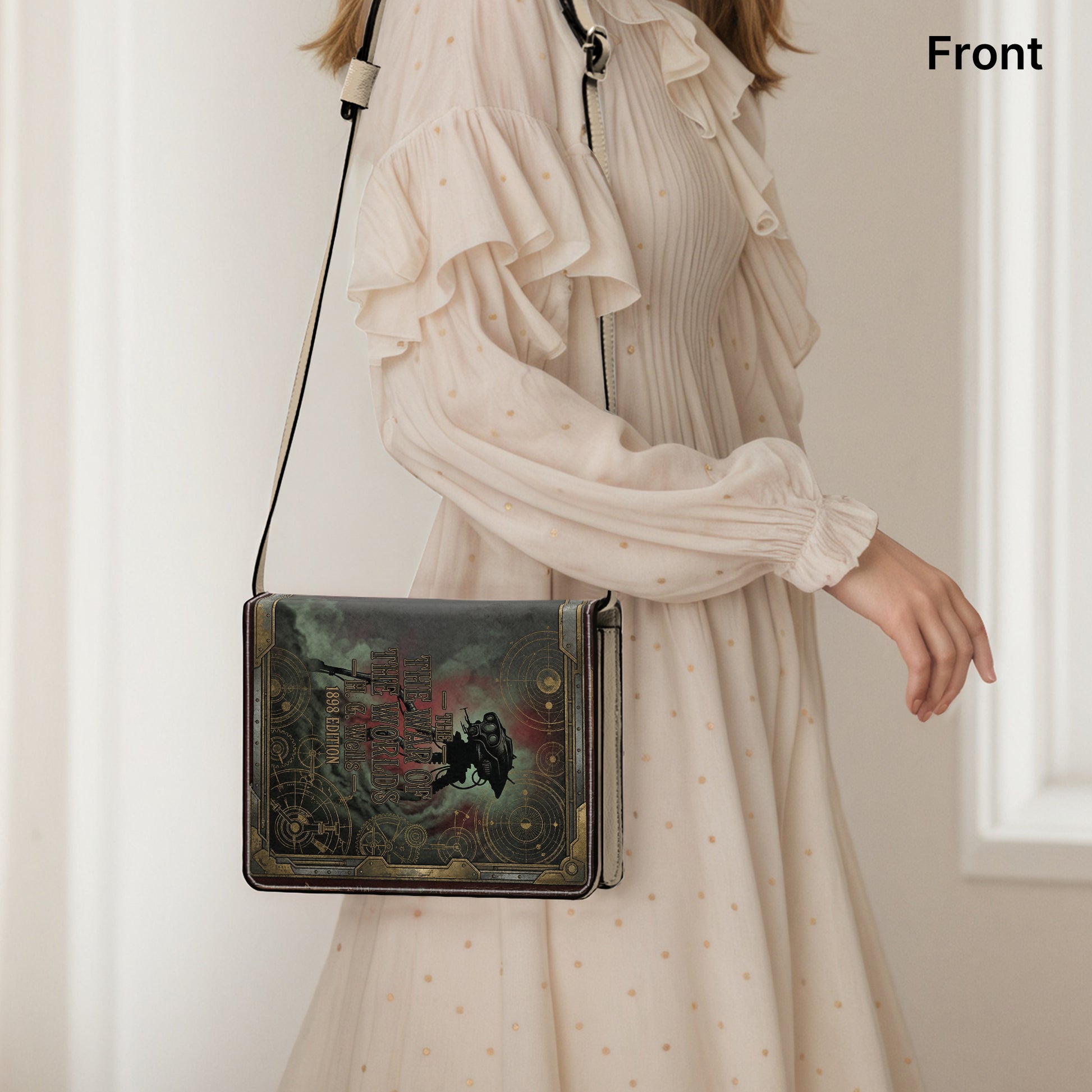 the war of the worlds hg wells sci-fi book-shaped bag gifts for readers – Sole Design Studio
