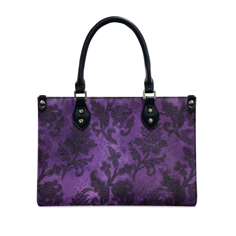 Purple Gothic pattern Women's Vegan Leather Handbag