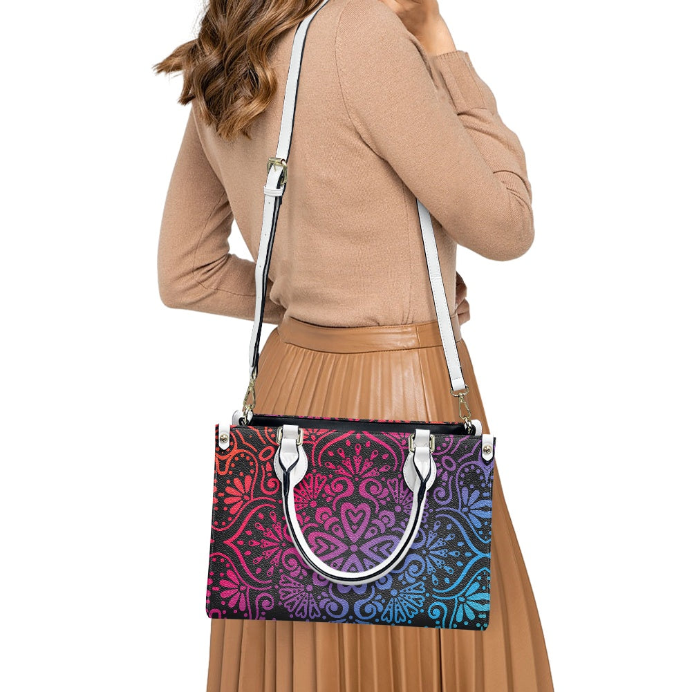 Bohemian Rainbow Women's Vegan Leather Handbag