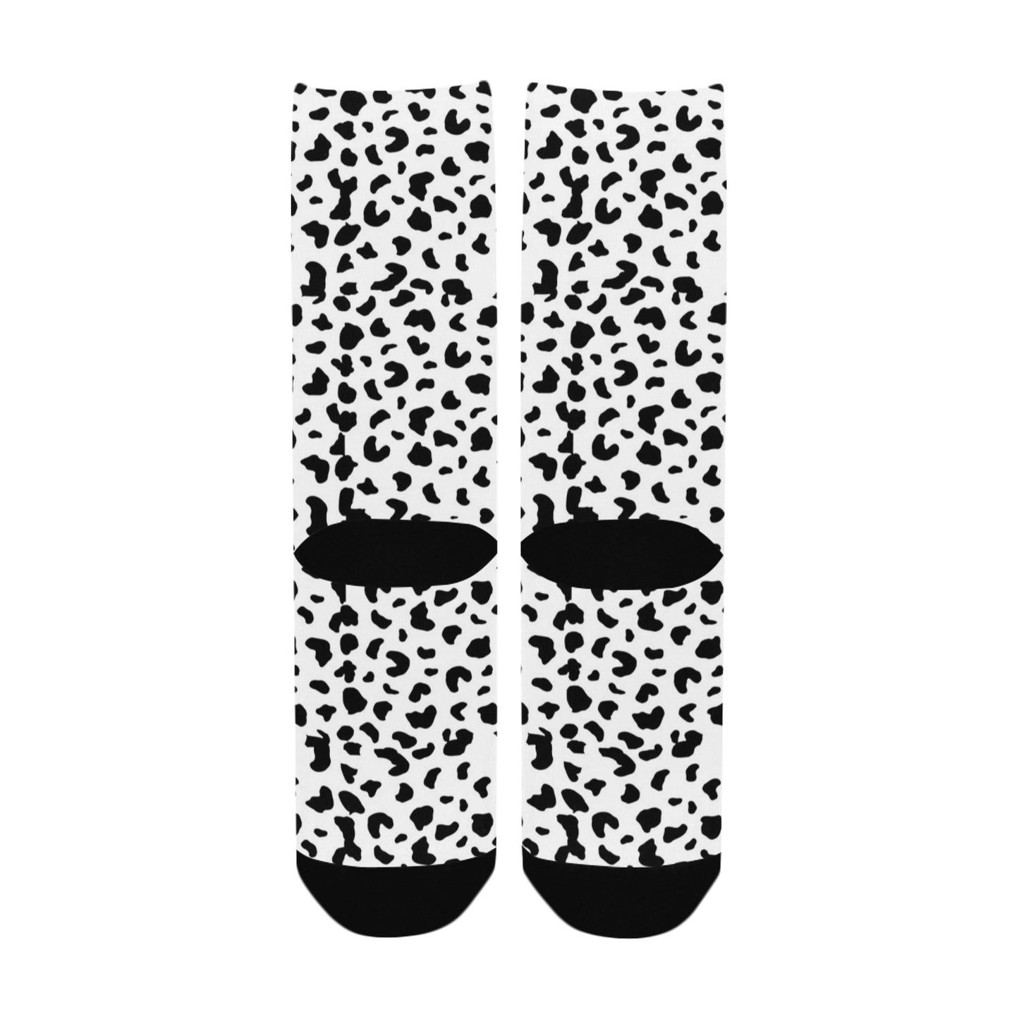 white leopard print women's crew socks – Sole Design Studio