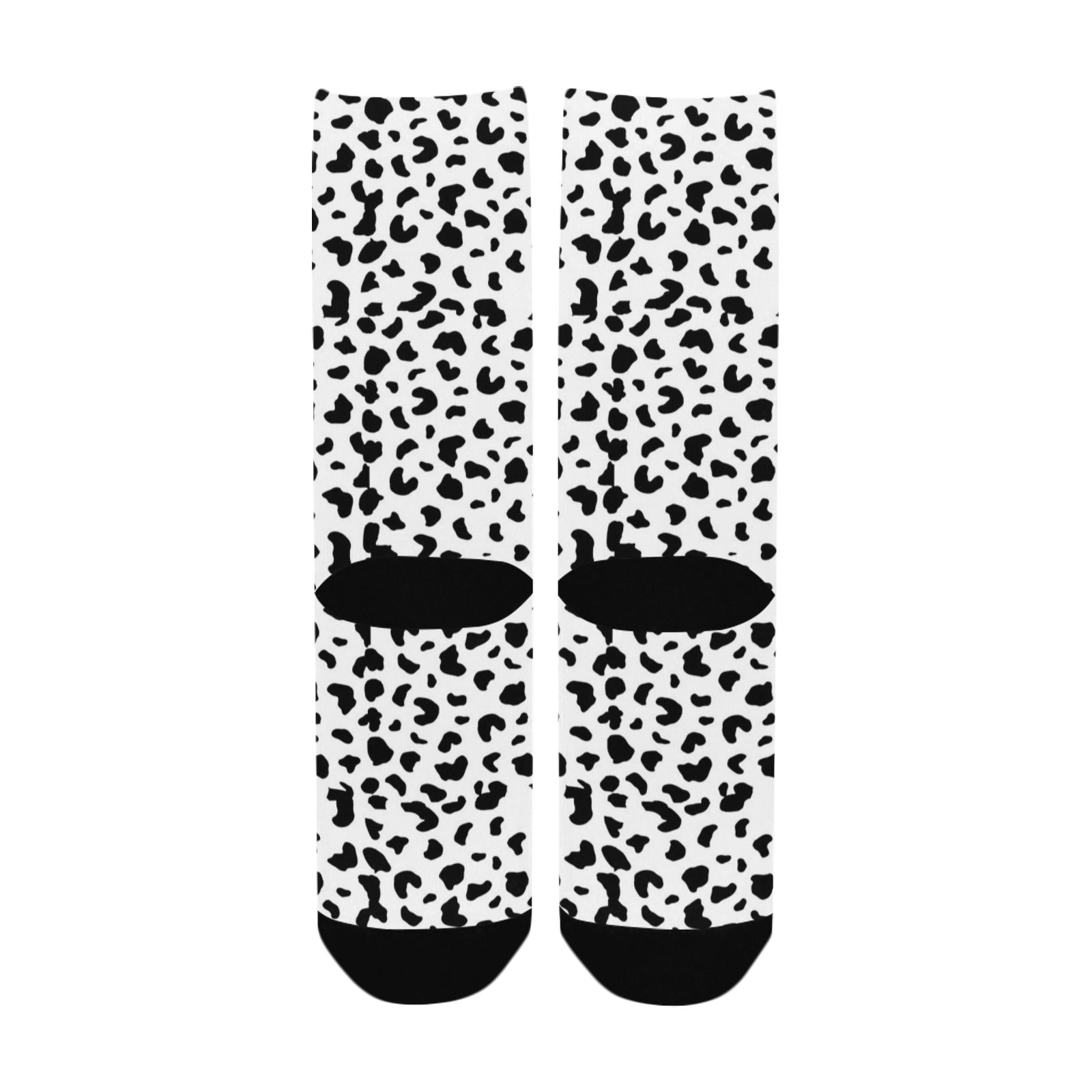 white leopard print women's crew socks – Sole Design Studio