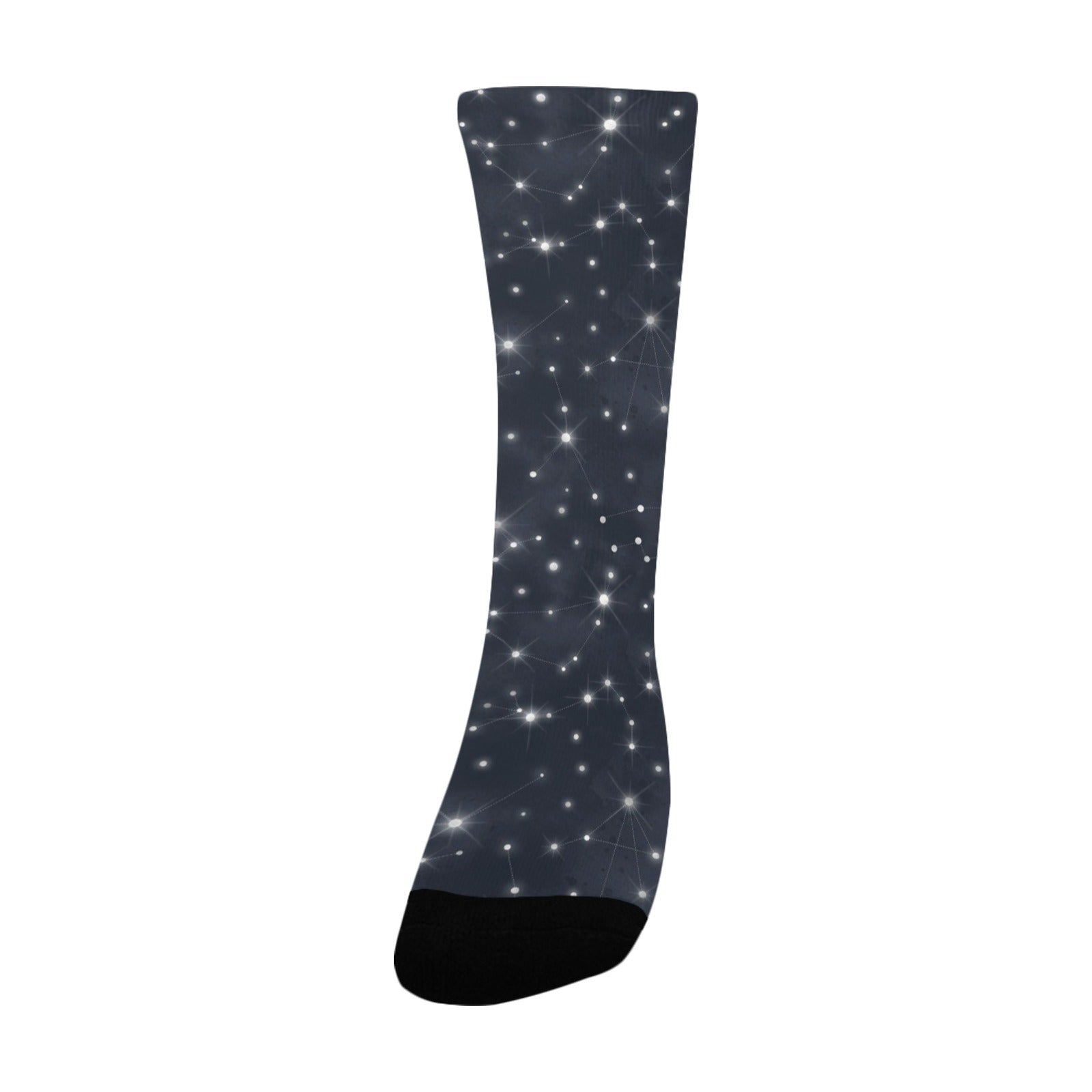 silver starry night digital women's crew socks – Sole Design Studio