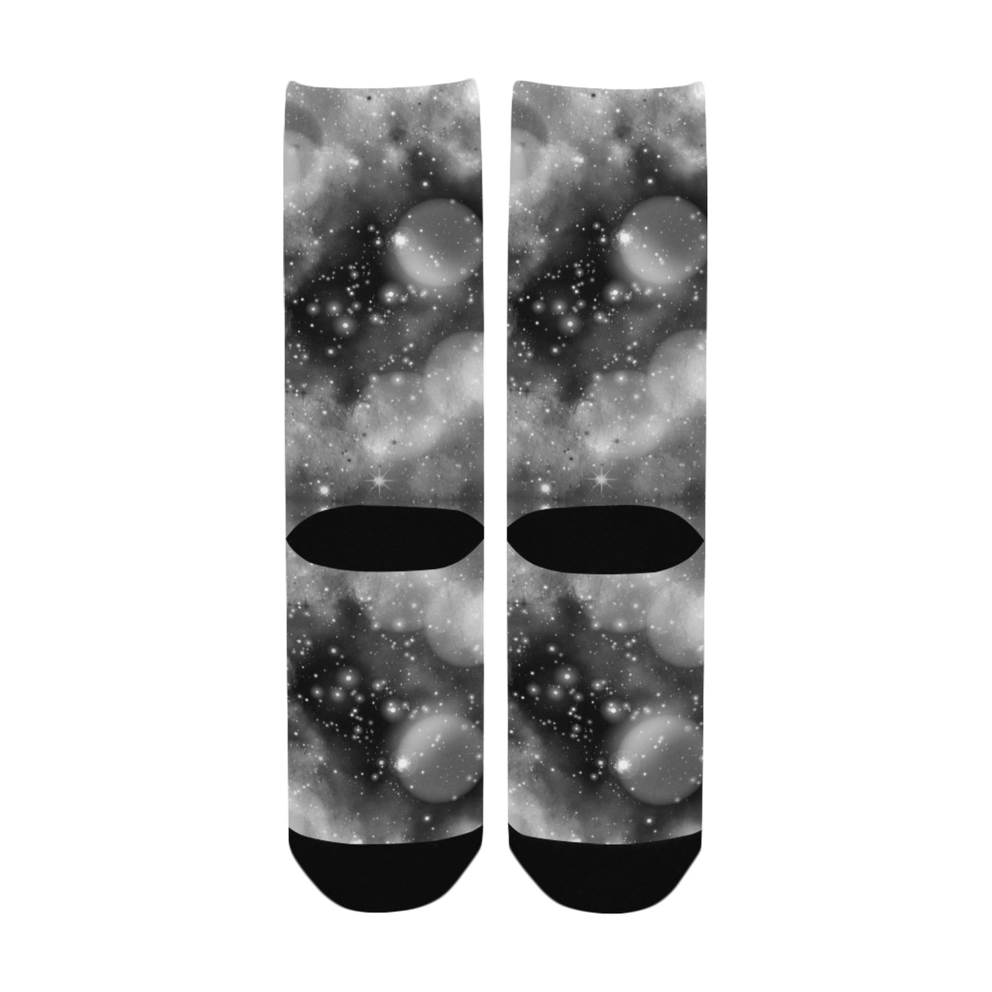 Monochrome Galaxy Digital Socks - Custom Socks for Women Made in USA