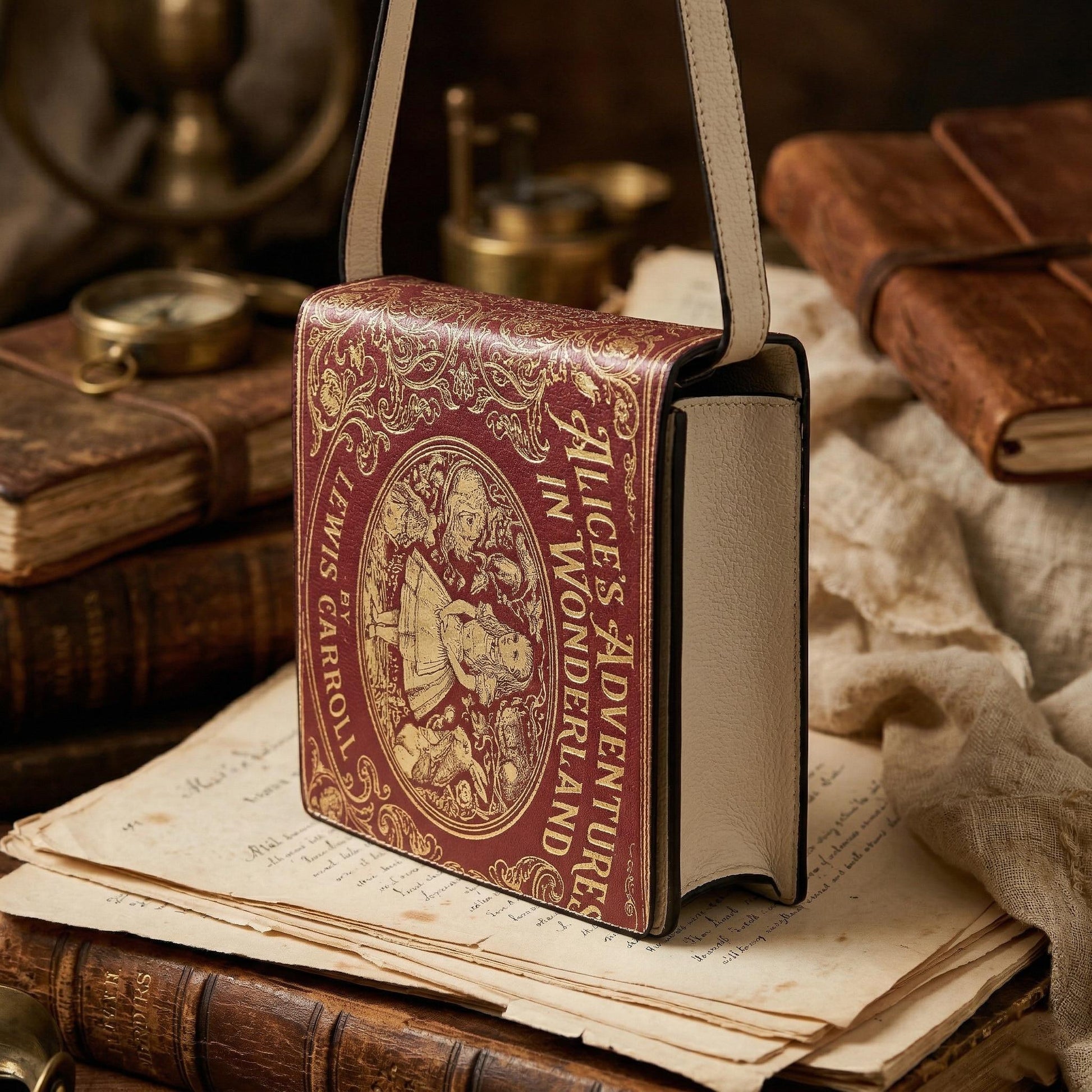 alice in wonderland lewis carroll literary crossbody bag for women – Sole Design Studio