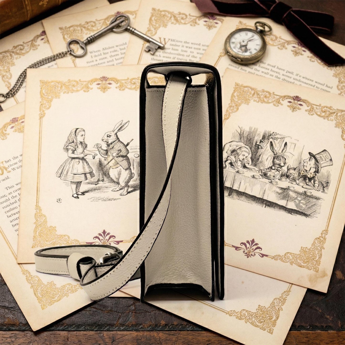 alice in wonderland lewis carroll book lovers gift crossbody bag – Sole Design Studio