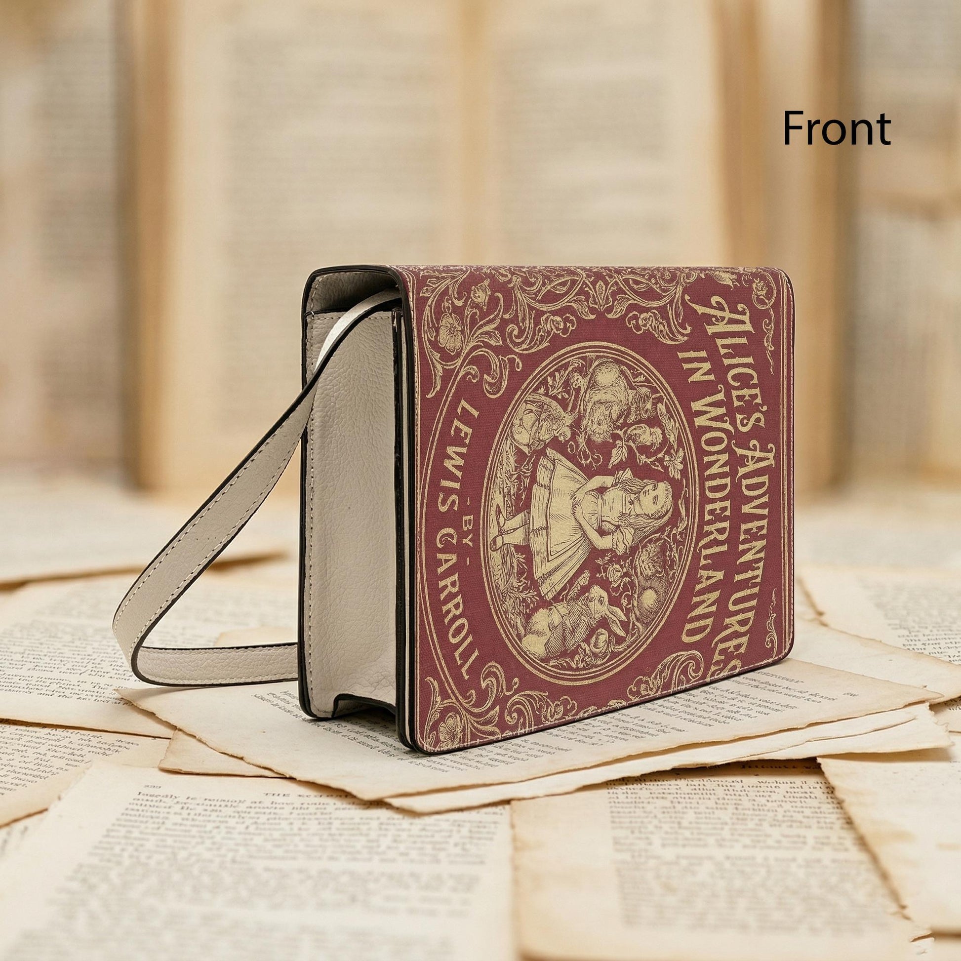 alice in wonderland lewis carroll women's literary handbag vegan leather – Sole Design Studio