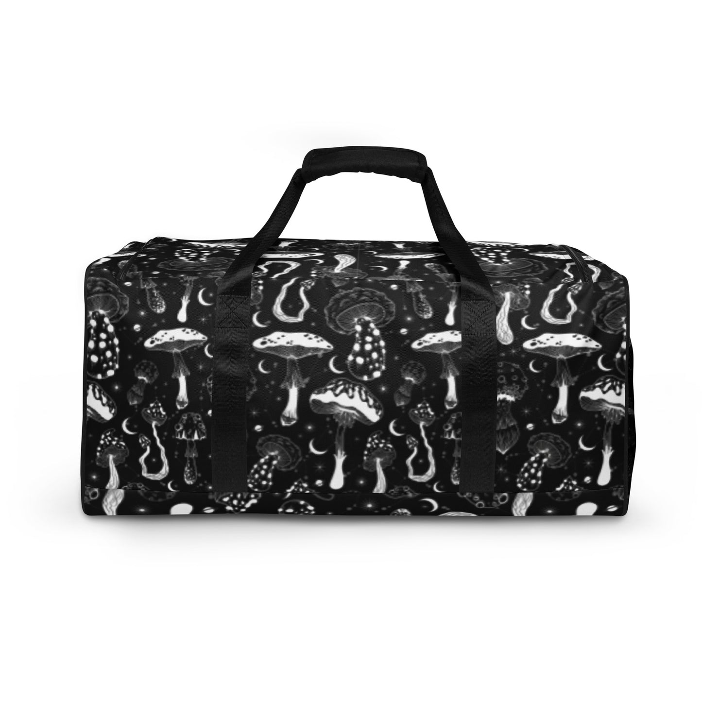 Black White Mushrooms Duffle Bag