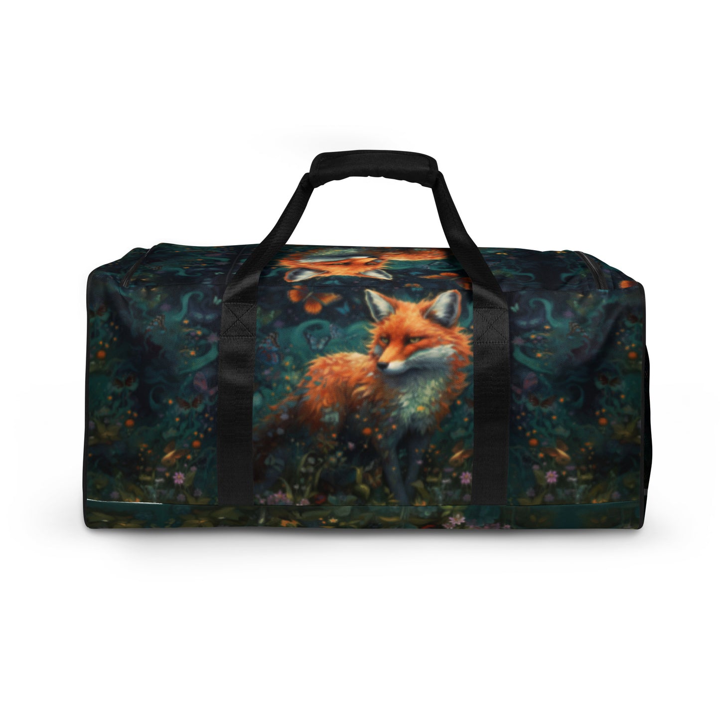 Enchanted Forest Guardian Fox Duffle Bag