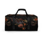 Two Chinese Dragons and Roses Flowers Duffle Bag