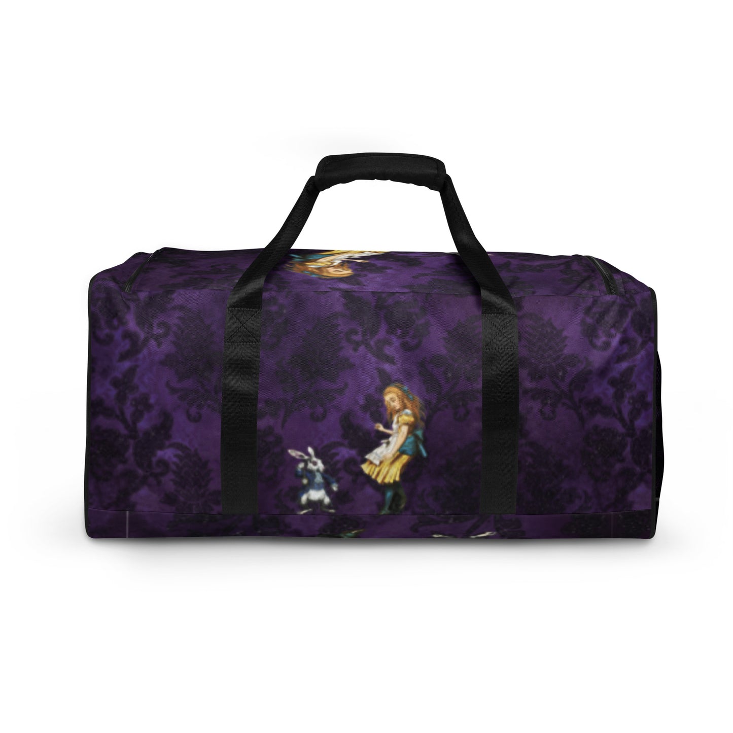 Alice in Wonderland Purple Gothic Duffle Bag