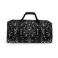 Gothic Black and White Skulls Duffle Bag