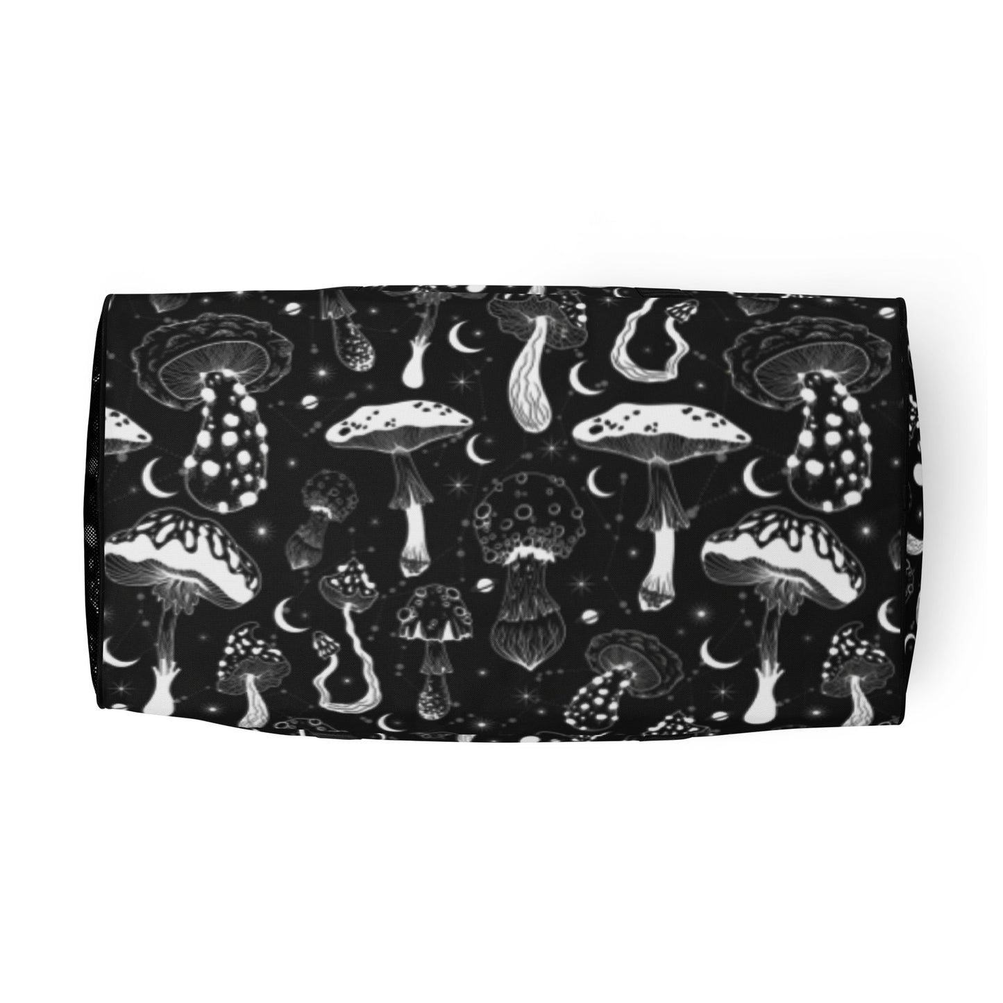 Black White Mushrooms Duffle Bag