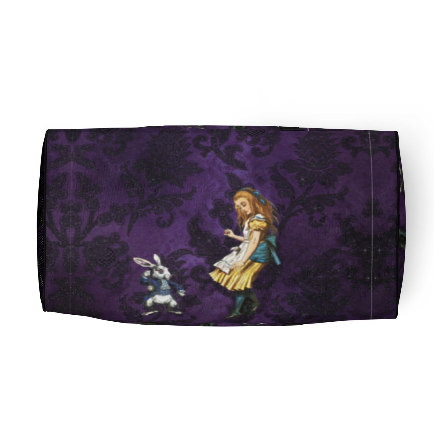 Alice in Wonderland Purple Gothic Duffle Bag