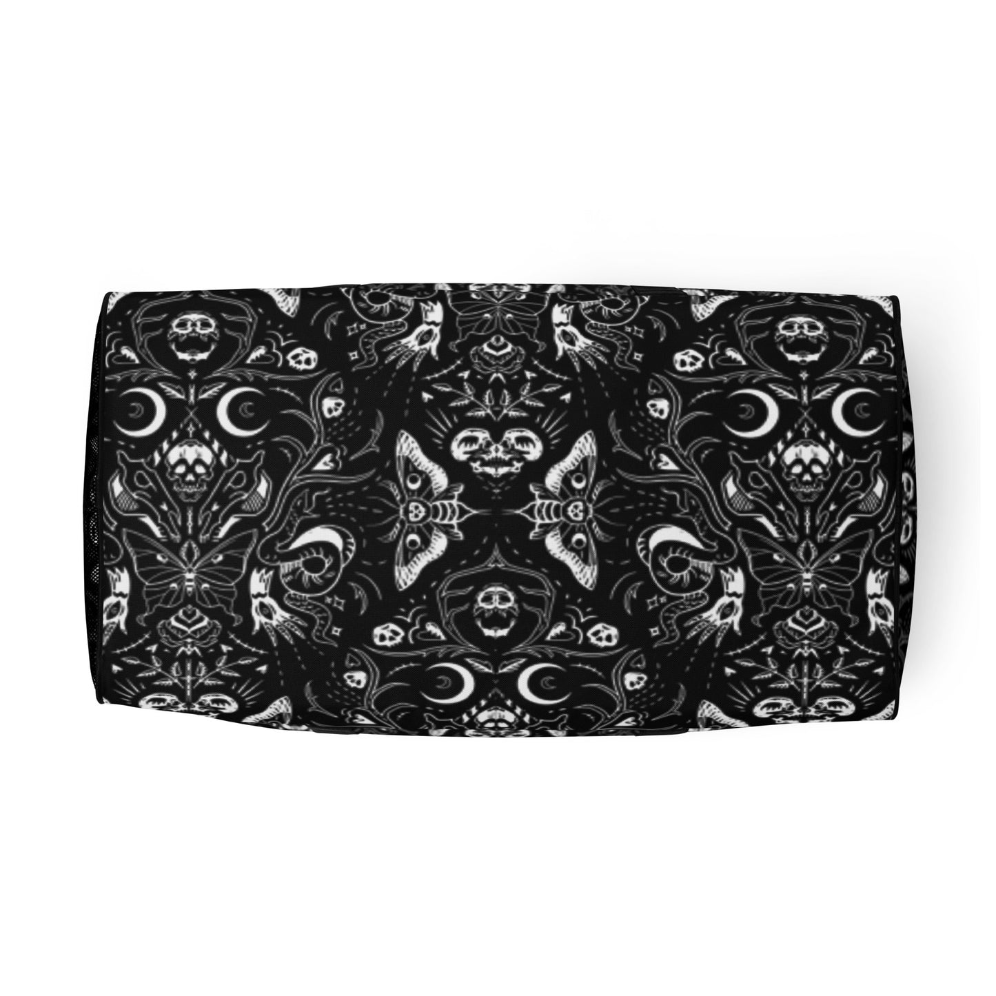 Gothic Black and White Skulls Duffle Bag