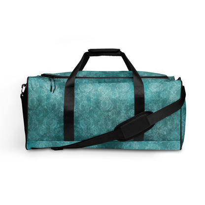 Teal White Weekender Duffle Bag