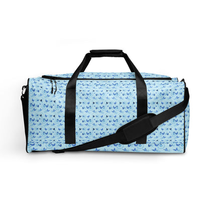 Blue Butterfly Duffle Bag