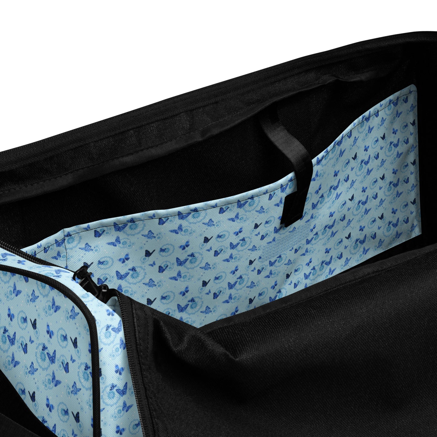 Blue Butterfly Duffle Bag