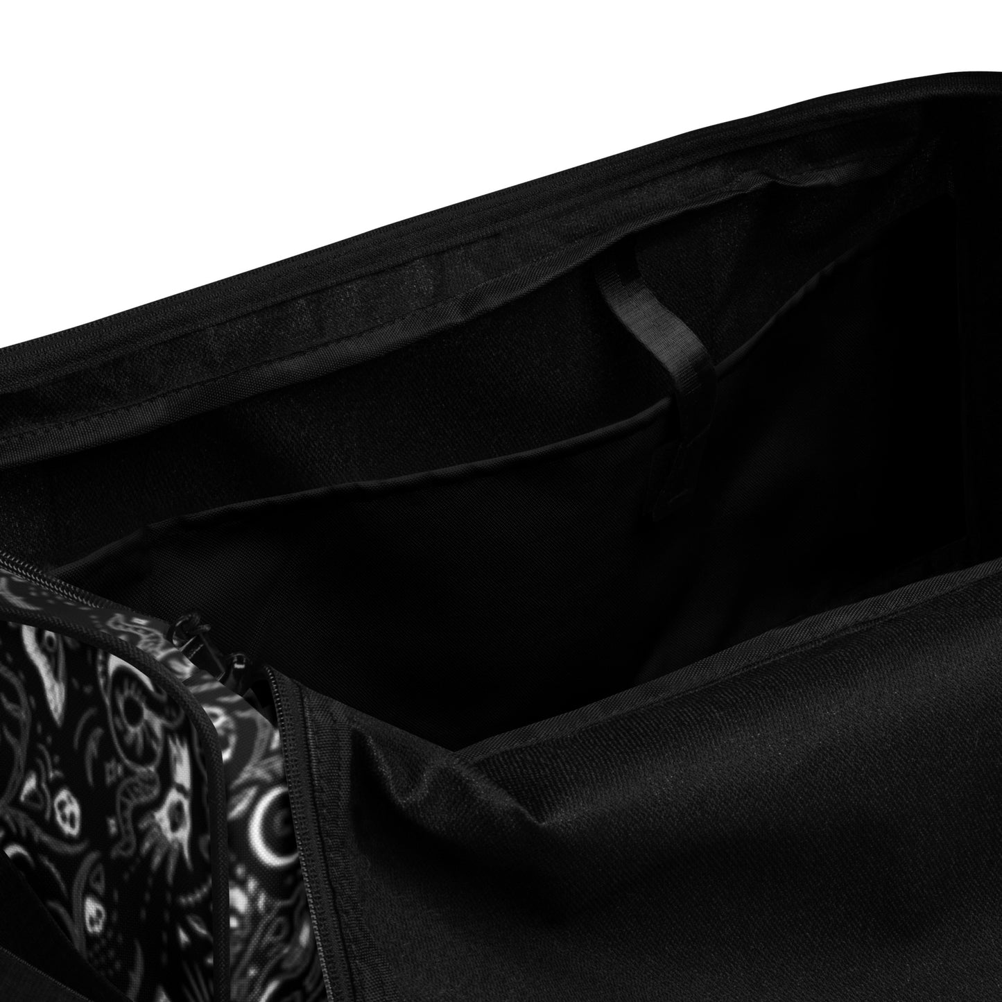 Gothic Black and White Skulls Duffle Bag