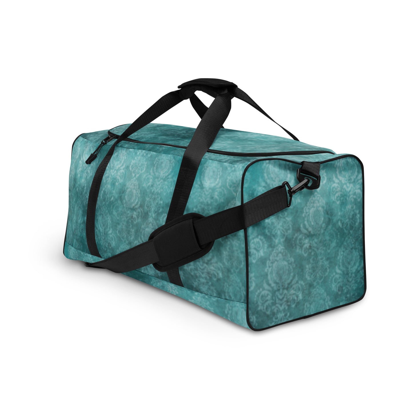 Teal White Weekender Duffle Bag