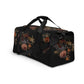 Two Chinese Dragons and Roses Flowers Duffle Bag