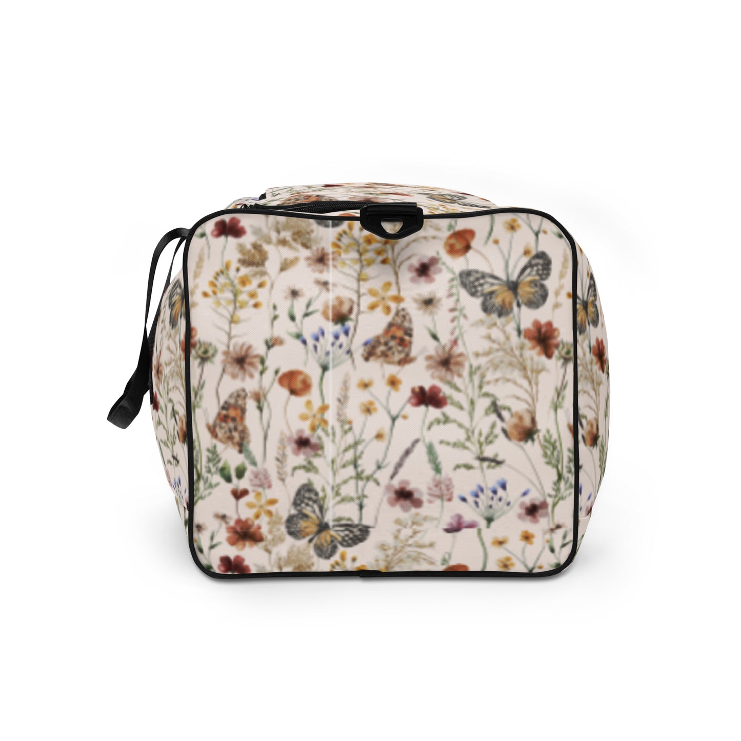 Tiny Bloom Watercolor Butterfly Duffle Bag