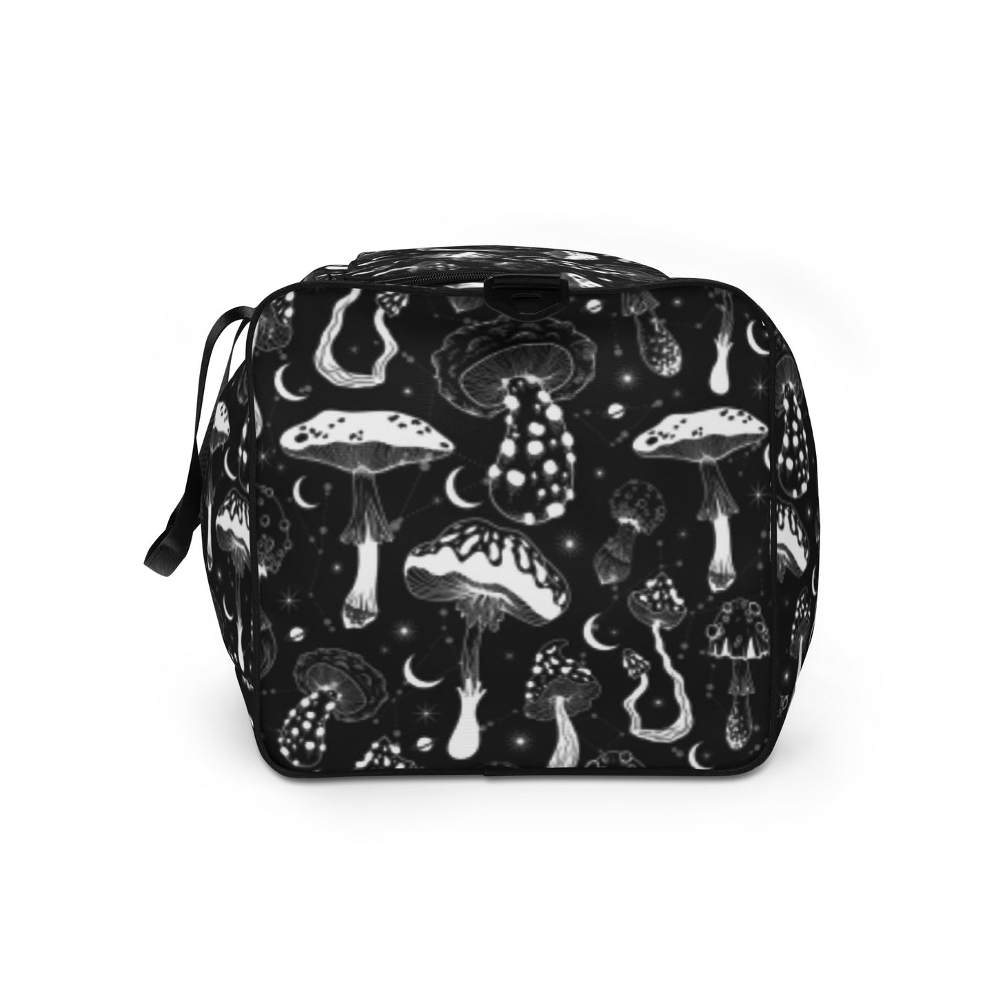 Black White Mushrooms Duffle Bag