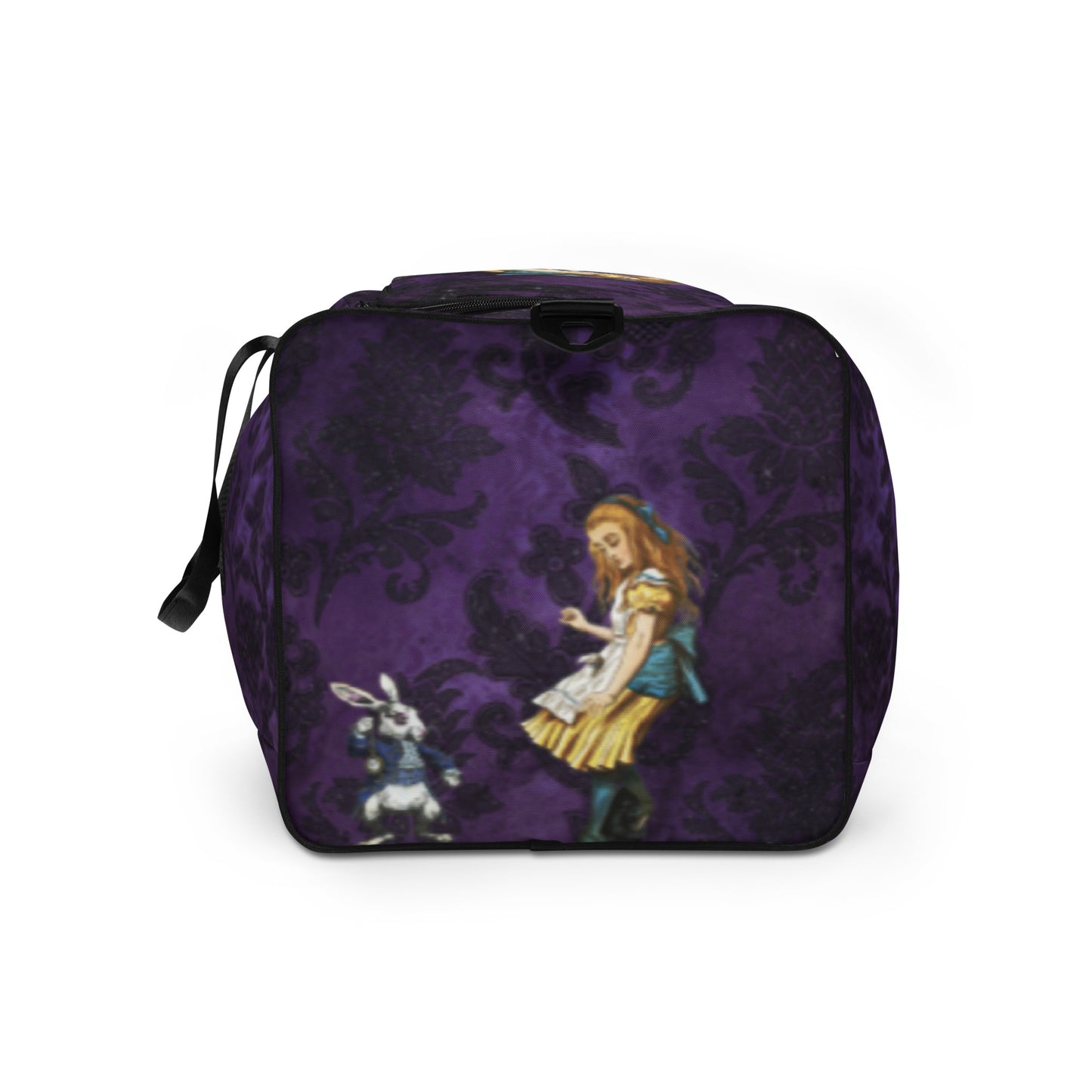 Alice in Wonderland Purple Gothic Duffle Bag