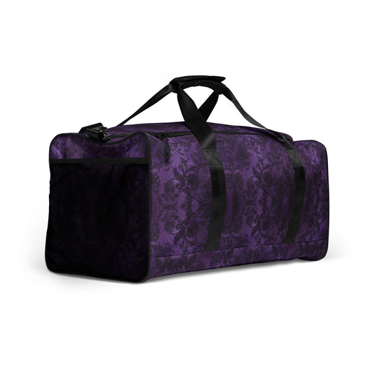 Purple Gothic Pattern Duffle Bag