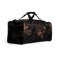 Two Chinese Dragons and Roses Flowers Duffle Bag