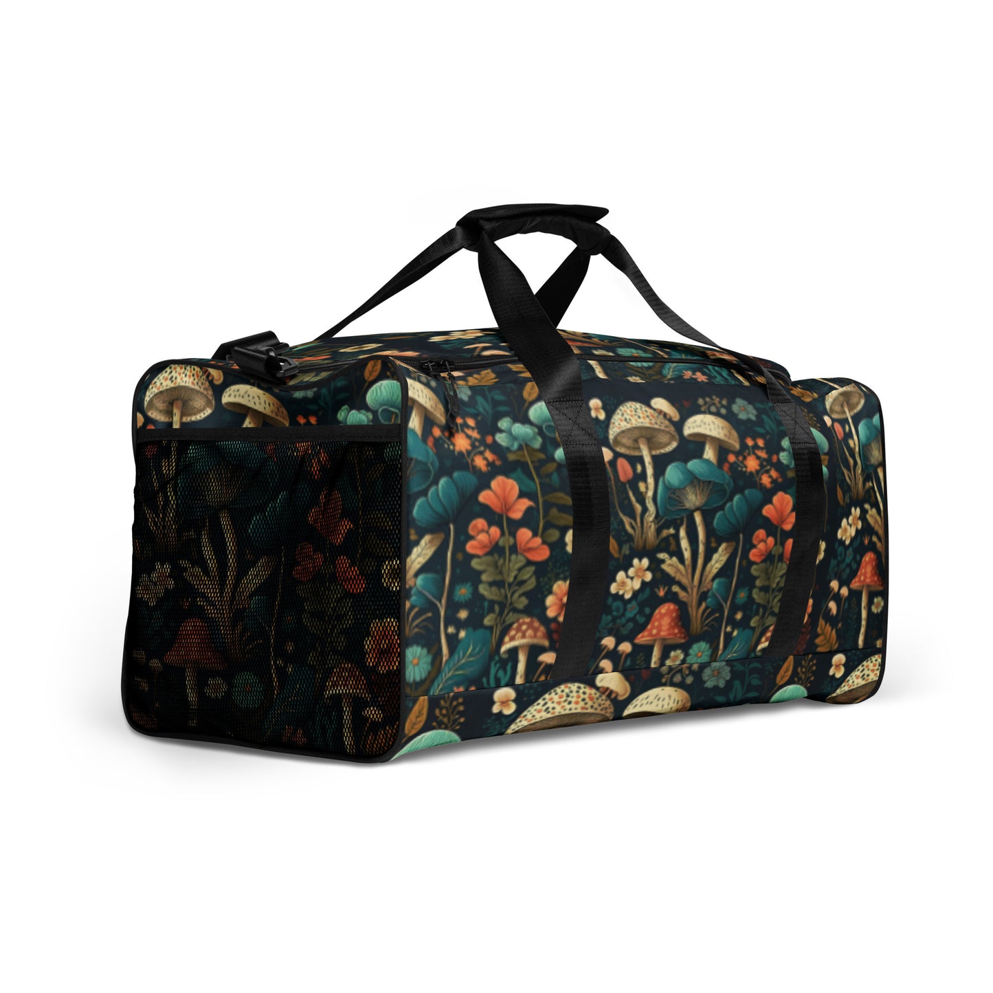 Mystical Mushroom Boho Duffle Bag