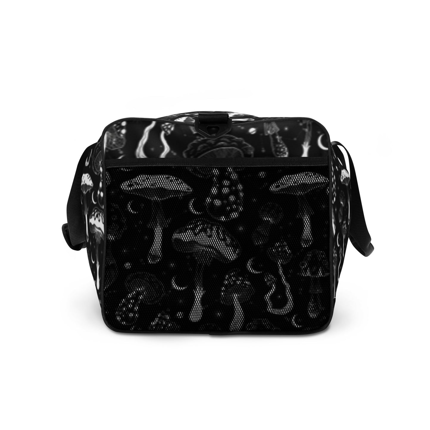 Black White Mushrooms Duffle Bag