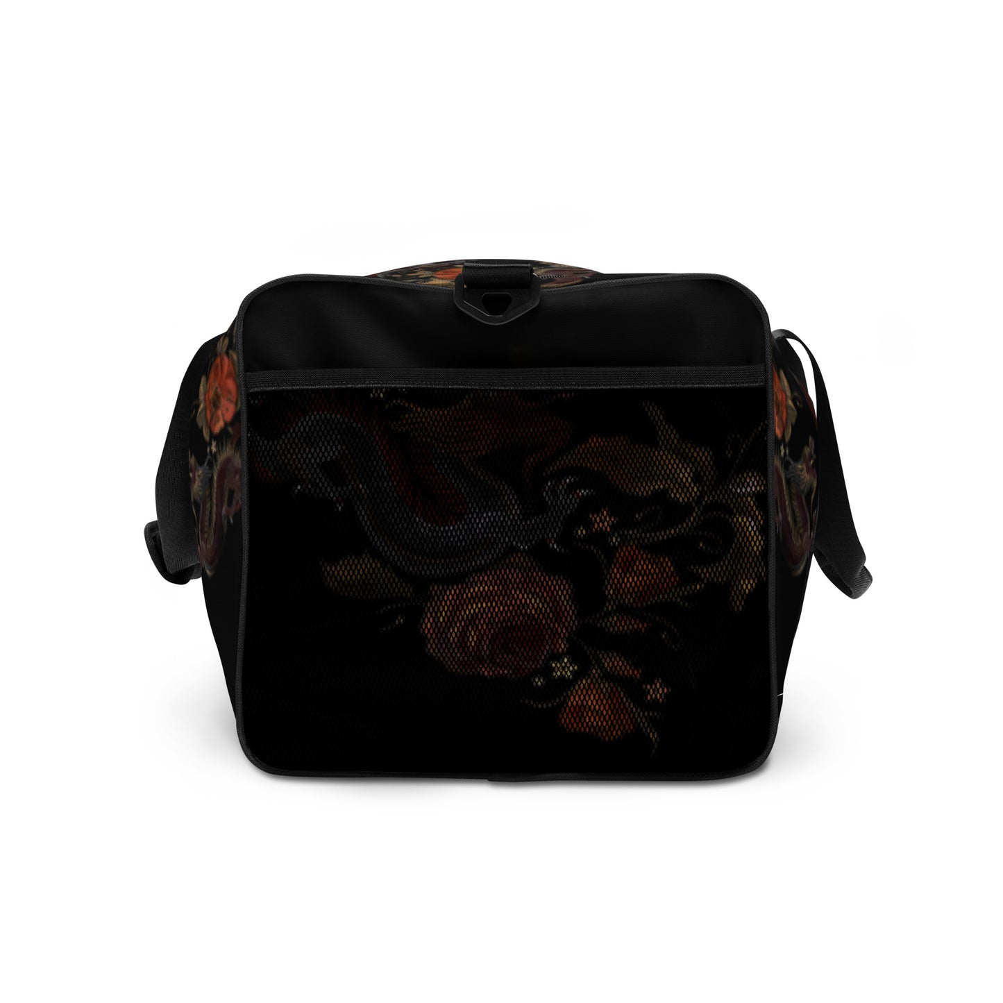 Two Chinese Dragons and Roses Flowers Duffle Bag