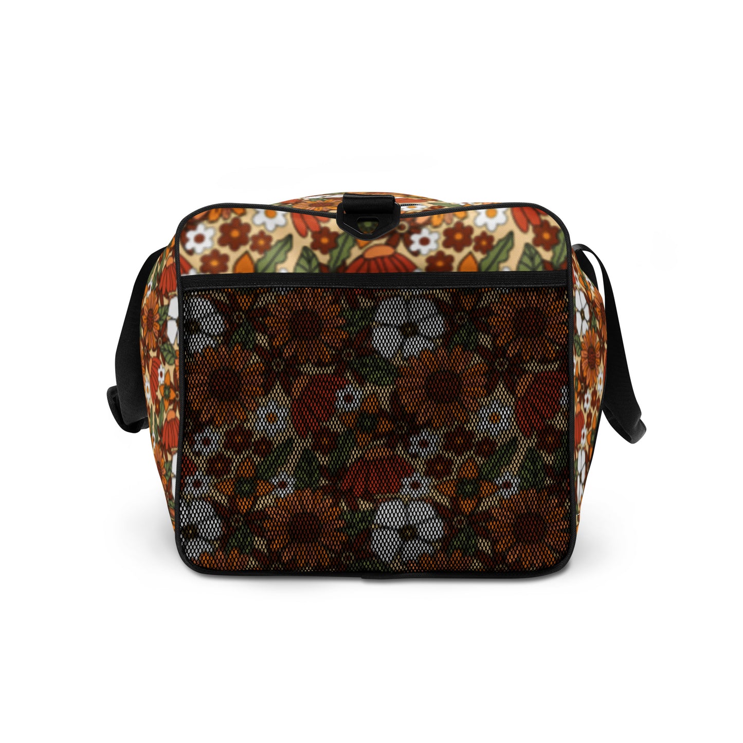 60s Inspired Retro Floral Duffle Bag