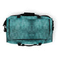 Teal White Weekender Duffle Bag