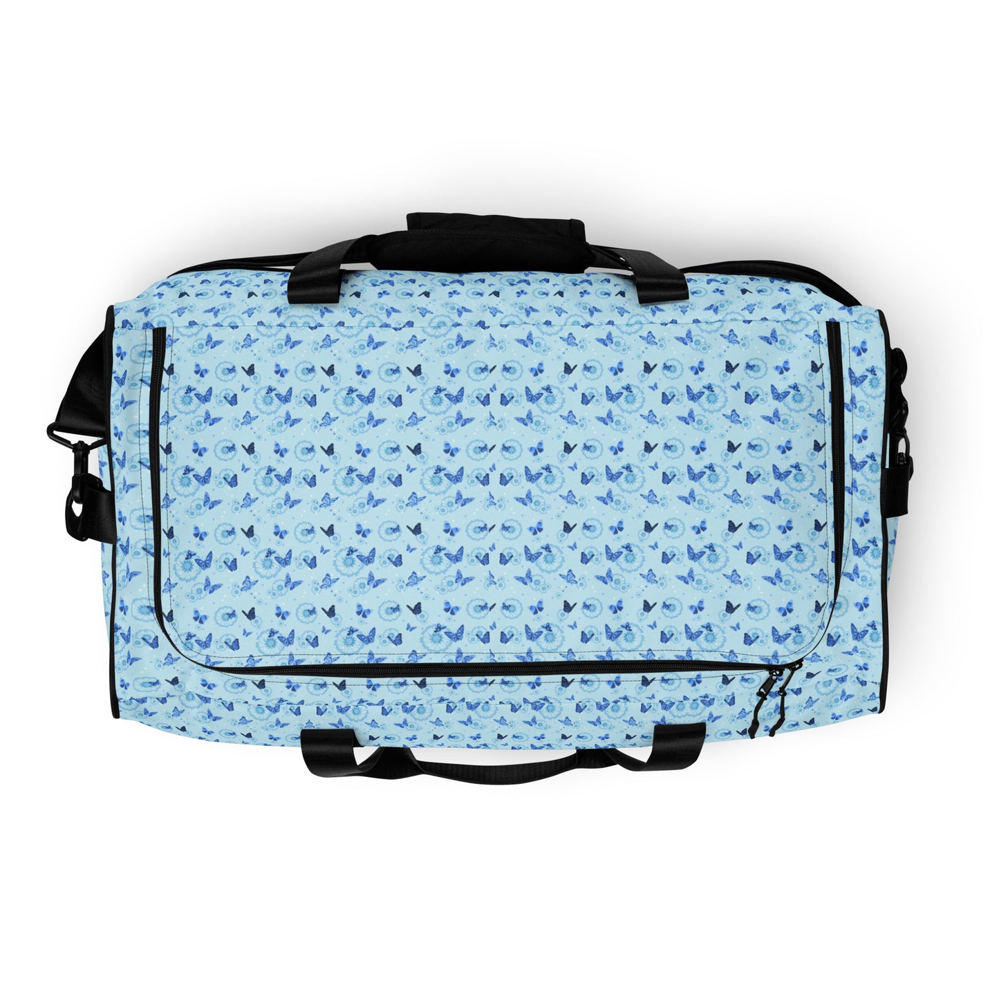 Blue Butterfly Duffle Bag