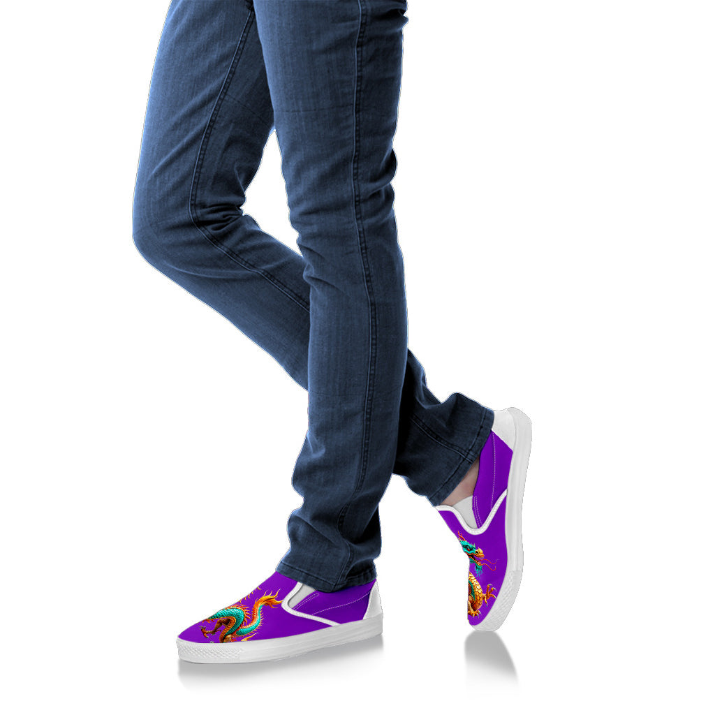 Purple Dragon Women's Slip On Shoes