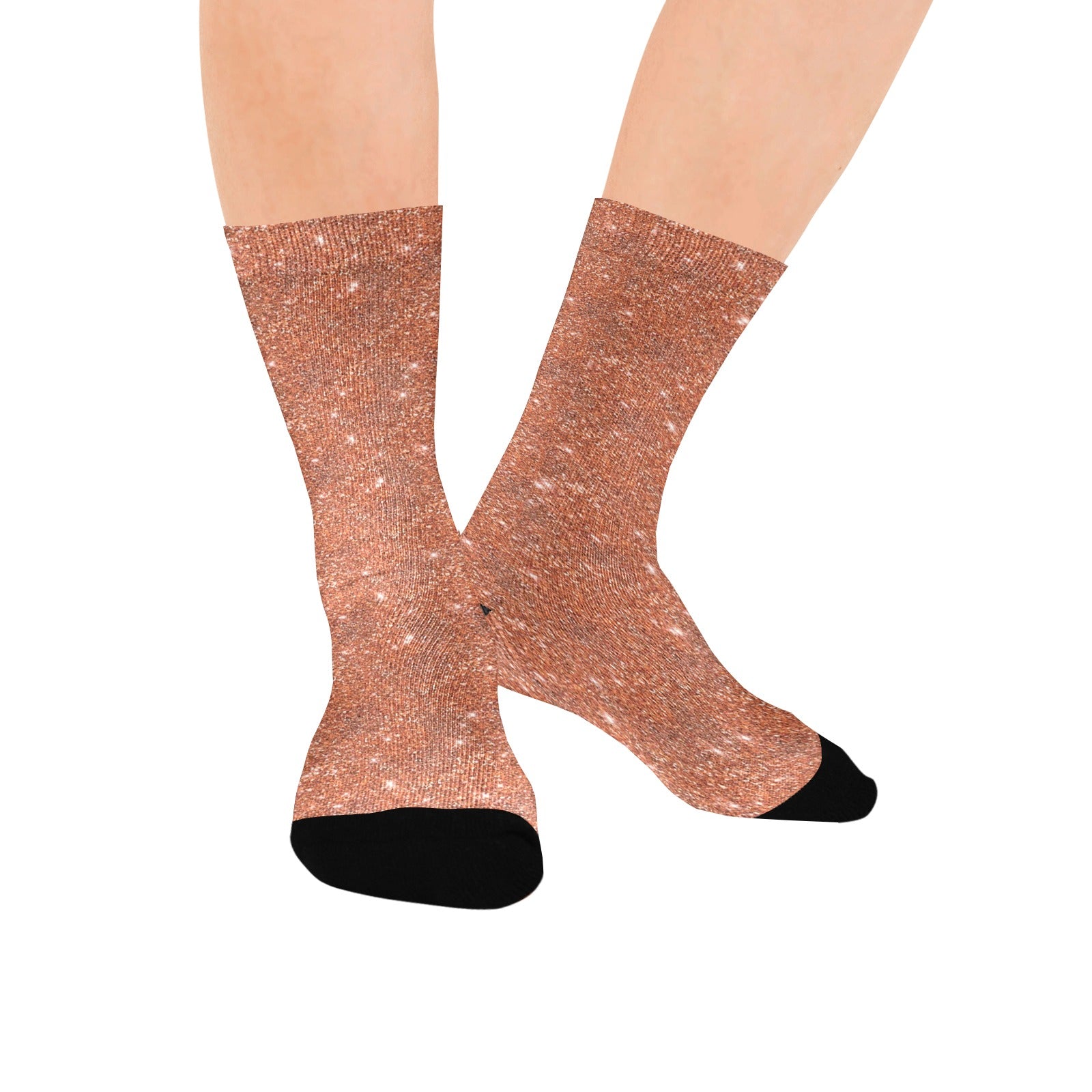 orange sparkle glitter women's crew socks – Sole Design Studio
