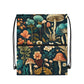 Mystical Mushroom Boho Women's Drawstring Backpack