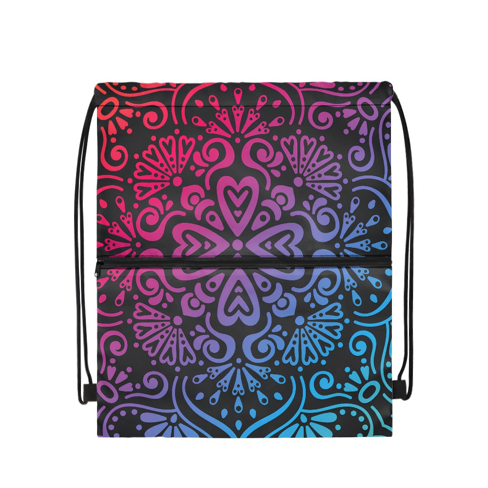 Bohemian Rainbow Women's Drawstring Backpack