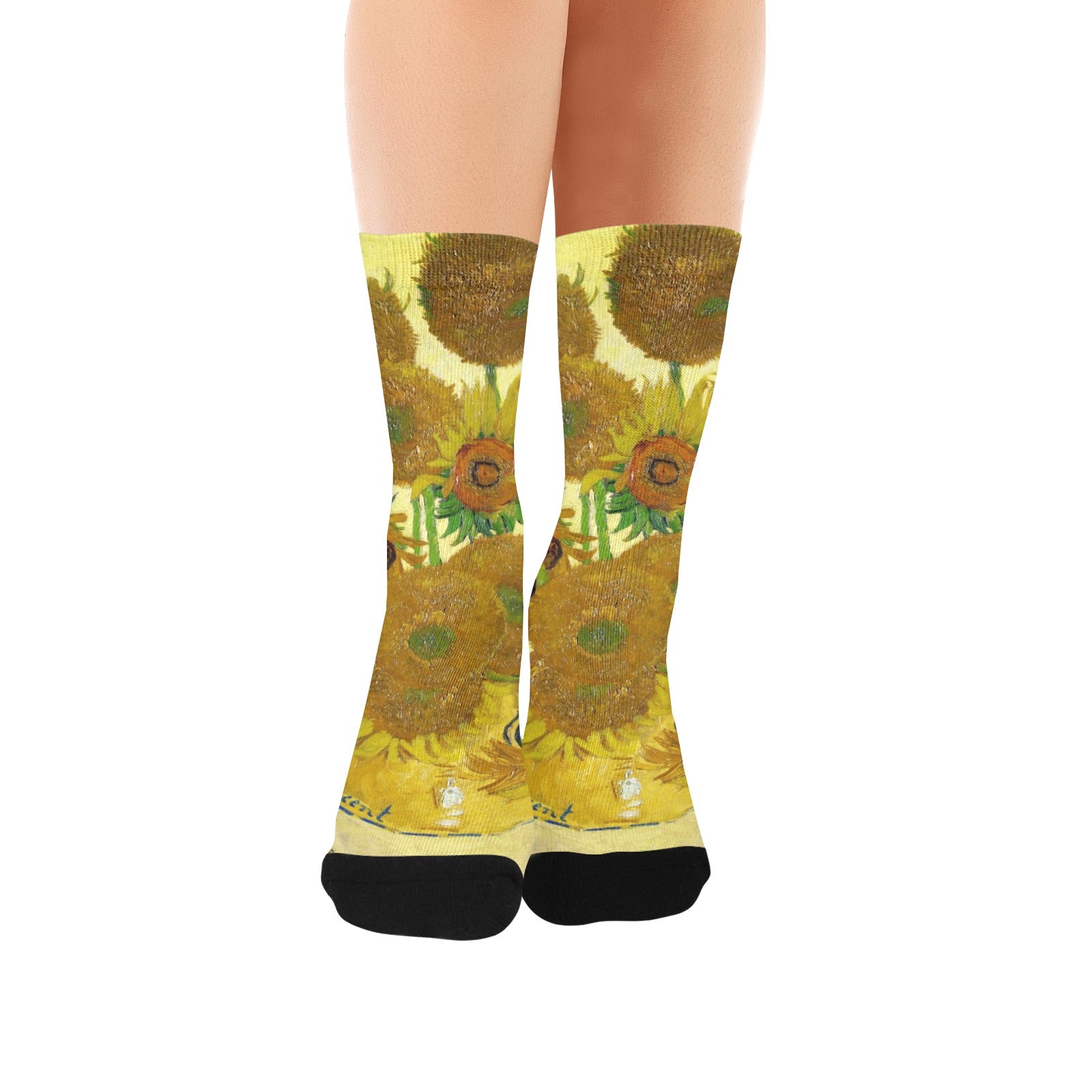 van gogh sunflower women's crew socks – Sole Design Studio