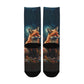 Enchanted Forest Guardian Fox Socks - Custom Socks for Women Made in USA